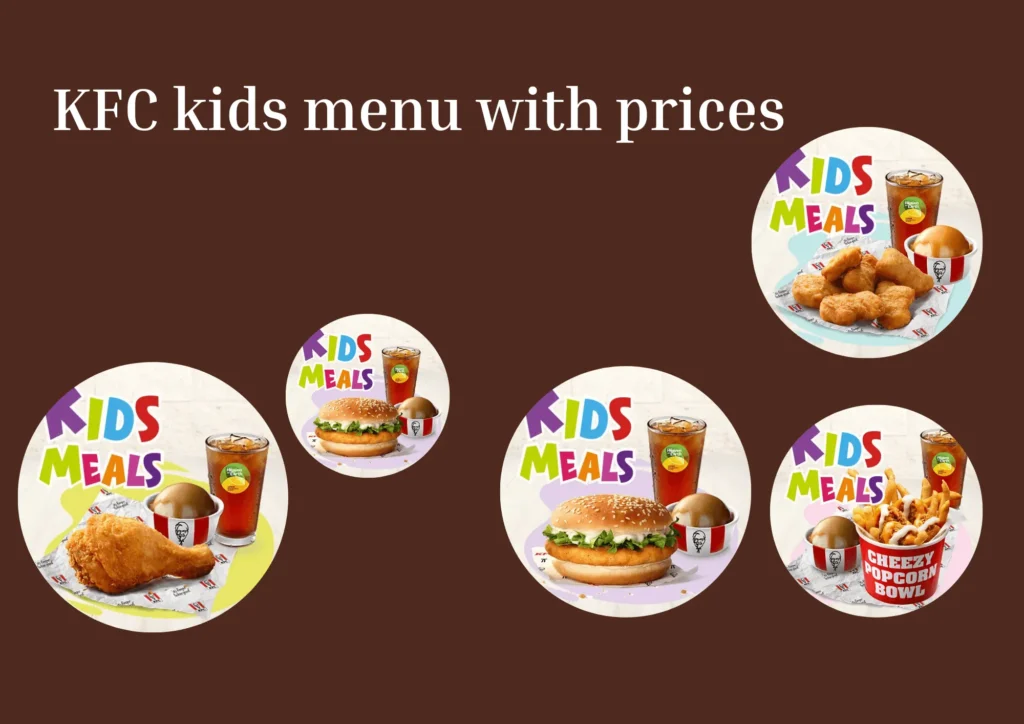 KFC kids menu with prices
